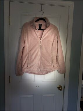 The North Face Women's Light Pink Teddy Fleece Jacket - Full Zip